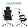 Ghế Xoay Văn Phòng CTH26 Công Thái Học Ngả Lưng Gật Gù, Tựa Đầu, Thiết Kế Hiện Đại Trẻ Trung - Giá 1,230,000₫ 9