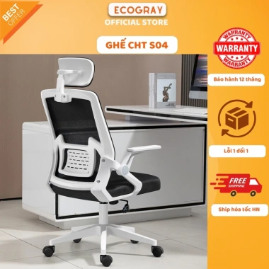 Ghế Xoay Văn Phòng ECOGRAY Công Thái Học Ngả Lưng Lưới - Chống Đau Mỏi Lưng, Học Tập Làm Việc, Giá Ưu Đãi 722.000₫