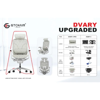 Ghế xoay văn phòng GTchair Dvary Butterfly PRO Upgrade 2.024: thiết kế công thái học, giá ưu đãi 15,3tr