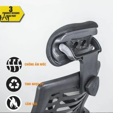Ghế xoay văn phòng GX5.003 có tựa đầu lưng lưới thoáng mát - Giá rẻ 595k 7 Ghế xoay văn phòng GX5.003 có tựa đầu lưng lưới thoáng mát - Giá rẻ 595k 7
