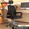 Ghế Xoay Văn Phòng Lưới Cao Cấp - Tựa Đầu, Nệm Lưng, Xoay 360 độ, Giá ưu đãi 369k