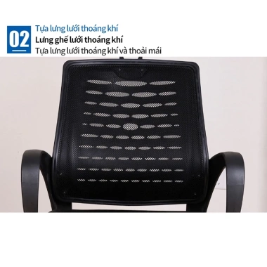 Ghế Xoay Văn Phòng Lưới Cao Cấp - Tựa Đầu, Nệm Lưng, Xoay 360 độ, Giá ưu đãi 369k