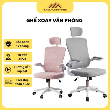Ghế xoay văn phòng TADI công thái học 360 độ, ngả 35 độ, điều chỉnh đa điểm, bảo vệ cột sống - S03Đ, giá 723.000đ