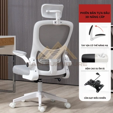 Ghế xoay văn phòng TADI công thái học 360 độ, ngả 35 độ, điều chỉnh đa điểm, bảo vệ cột sống - S03Đ, giá 723.000đ