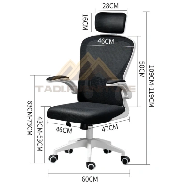 Ghế xoay văn phòng TADI công thái học 360 độ, ngả 35 độ, điều chỉnh đa điểm, bảo vệ cột sống - S03Đ, giá 723.000đ 9 Ghế xoay văn phòng TADI công thái học 360 độ, ngả 35 độ, điều chỉnh đa điểm, bảo vệ cột sống - S03Đ, giá 723.000đ 9