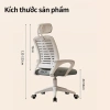 Ghế Xoay Văn Phòng Tựa Đầu, Chân Xoay, Lưng Xương Cá, Ngả Lưng Gật Gù Thư Giãn êm ái - Giá 419.000 VND 9