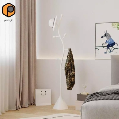 Giá áo móc treo áo đứng kim loại - Giá đỡ quần áo sàn chắc chắn, đa năng cho nón, khăn, túi xách, giảm giá 20%