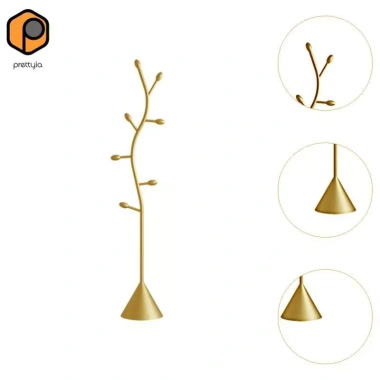 Giá áo móc treo áo đứng kim loại - Giá đỡ quần áo sàn chắc chắn, đa năng cho nón, khăn, túi xách, giảm giá 20%