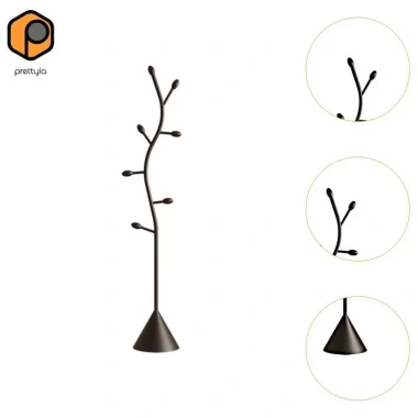 Giá áo móc treo áo đứng kim loại - Giá đỡ quần áo sàn chắc chắn, đa năng cho nón, khăn, túi xách, giảm giá 20%