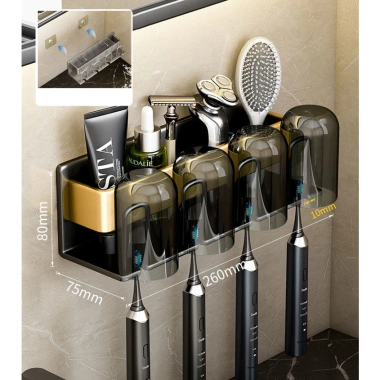 Giá Bàn Chải Nhôm Hợp Kim Chống Gỉ, Xước – Tặng Cốc Sang Trọng, Nhỏ Gọn, Giá 112.500₫
