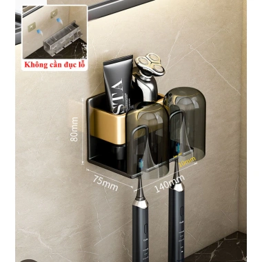 Giá Bàn Chải Nhôm Hợp Kim Chống Gỉ, Xước – Tặng Cốc Sang Trọng, Nhỏ Gọn, Giá 112.500₫