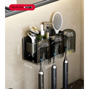 Giá Bàn Chải Nhôm Hợp Kim Chống Gỉ, Xước – Tặng Cốc Sang Trọng, Nhỏ Gọn, Giá 112.500₫