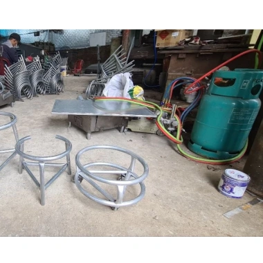 Giá bình Gas bánh xe kèm combo đa kích cỡ, phù hợp bếp công nghiệp - 163k 8