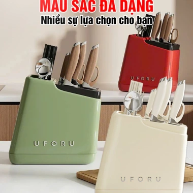 Giá cài dao kéo 2 trong 1 UFORU UF533 – Đựng đũa muỗng đa năng, tiện lợi cho nhà bếp