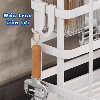 Giá Cài Dao Treo Tường Đa Năng Inox Không Gỉ MonoHome - Đựng Đũa Thớt Vung Nồi 5
