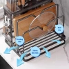 Giá Cài Dao Treo Tường Đa Năng Inox Không Gỉ MonoHome - Đựng Đũa Thớt Vung Nồi 6
