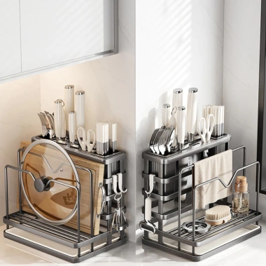 Giá Cài Dao Treo Tường Đa Năng Inox Không Gỉ MonoHome - Đựng Đũa Thớt Vung Nồi 9
