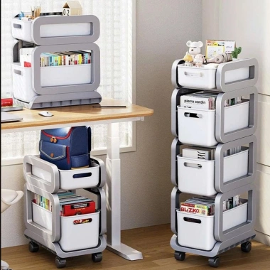 Giá đẩy 4 tầng đa năng - Xe đẩy bỉm sữa, cặp xách, đồ học tập, kệ bếp - Giá chỉ 265.000₫ 3