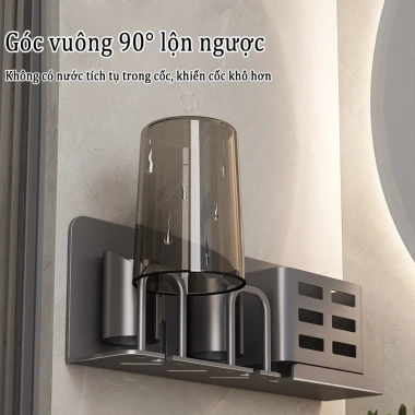 Giá Để Bàn Chải Đánh Răng Điện Guanchuang Đa Chức Năng Nhôm Không Khoan - 115k