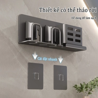 Giá Để Bàn Chải Đánh Răng Điện Guanchuang Đa Chức Năng Nhôm Không Khoan - 115k