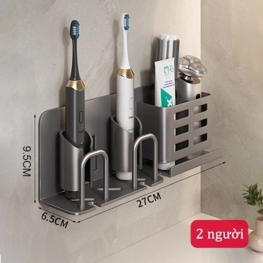 Giá Để Bàn Chải Đánh Răng Điện Guanchuang Đa Chức Năng Nhôm Không Khoan - 115k