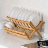 Gia Để Bát Đĩa Gấp Gọn 2 Tầng Gỗ Tre Tự Nhiên, Tiêu Chuẩn Sấy Sơn Loại 1 Giá 199k 2