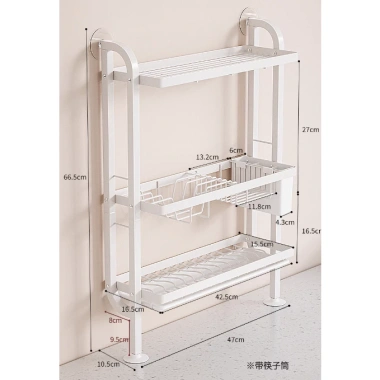 Giá để bát đĩa treo tường không lỗ – Đặt trên sàn góc bàn, tiết kiệm không gian, giá chỉ 416.900 VND 5