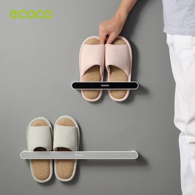Giá để dép treo tường Ecoco gấp gọn, phù hợp phòng tắm, giá 58.000₫