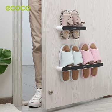 Giá để dép treo tường Ecoco gấp gọn, phù hợp phòng tắm, giá 58.000₫