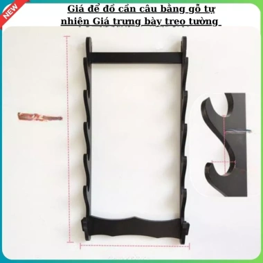 Giá để đồ cần câu gỗ tự nhiên treo tường và trưng bày, giá chỉ 110.000đ 3 Giá để đồ cần câu gỗ tự nhiên treo tường và trưng bày, giá chỉ 110.000đ 3
