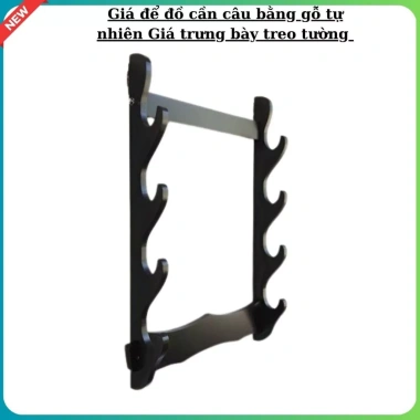 Giá để đồ cần câu gỗ tự nhiên treo tường và trưng bày, giá chỉ 110.000đ