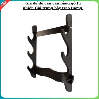Giá để đồ cần câu gỗ tự nhiên treo tường và trưng bày, giá chỉ 110.000đ