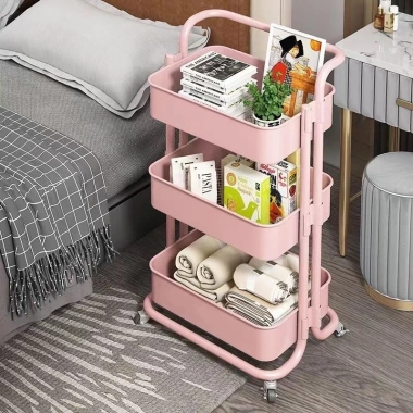 Giá để đồ đa năng nhiều tầng, xe đẩy sàn tắm, bánh xe quay 360°, giá 94.083₫