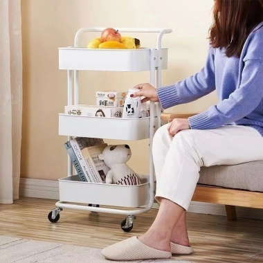Giá để đồ đa năng nhiều tầng, xe đẩy sàn tắm, bánh xe quay 360°, giá 94.083₫