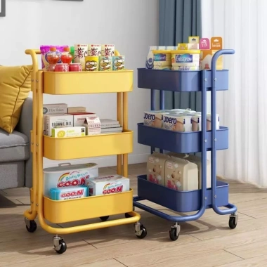 Giá để đồ đa năng nhiều tầng, xe đẩy sàn tắm, bánh xe quay 360°, giá 94.083₫