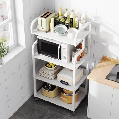 Giá để đồ nhà bếp đứng sàn đa tầng – Đa chức năng cho nồi, lò vi sóng, gia vị, chỉ 486.027 VND