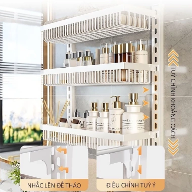 Giá để đồ treo tường không cần khoan - phòng tắm, nhà bếp, chỉ 60.000đ 8 Giá để đồ treo tường không cần khoan - phòng tắm, nhà bếp, chỉ 60.000đ 8