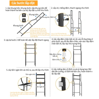 Giá để đồ vệ sinh đa năng 3 tầng rộng rãi, tặng phụ kiện – chỉ 145.000 VNĐ
