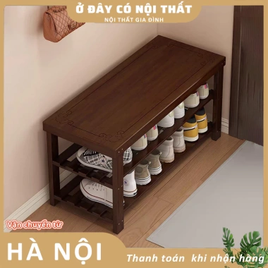 Giá để giày tre đa tầng gỗ - Chống bụi, chống mọt, đa năng, kệ decor, giá 269k