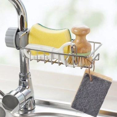 Giá để giẻ rửa bát inox 304 sáng bóng không gỉ - Dụng cụ bếp đa năng, chỉ 36.000 VND
