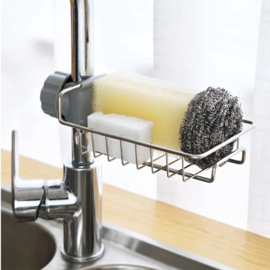 Giá để giẻ rửa bát inox 304 sáng bóng không gỉ - Dụng cụ bếp đa năng, chỉ 36.000 VND