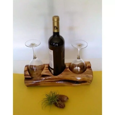 Giá Để Rượu Vang Gỗ Tự Nhiên Handmade - Khúc Gỗ Decor Sang Trọng, Trang Trí Bàn Ăn, Quán Café, Quà Tặng - Giá 99.000đ