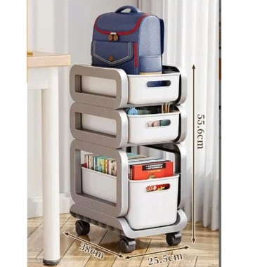 Giá để sách 3 tầng Ksun02 - Kệ đẩy đa năng 3-5 tầng, giảm giá 265k 3