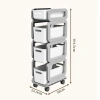 Giá để sách 3 tầng Ksun02 - Kệ đẩy đa năng 3-5 tầng, giảm giá 265k 4