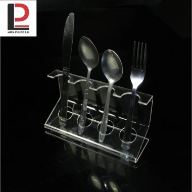 Giá đỡ acrylic trong suốt cho dao, nĩa, đũa - Kệ mica trưng bày bộ dụng cụ ăn, chỉ 69.000