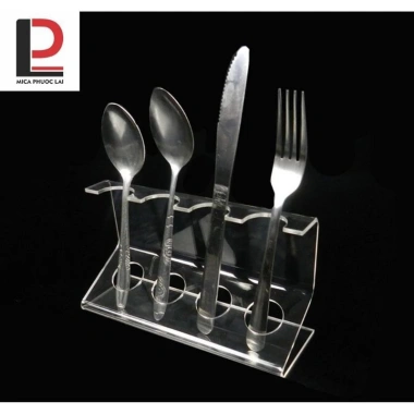 Giá đỡ acrylic trong suốt cho dao, nĩa, đũa - Kệ mica trưng bày bộ dụng cụ ăn, chỉ 69.000