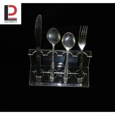 Giá đỡ acrylic trong suốt cho dao, nĩa, đũa - Kệ mica trưng bày bộ dụng cụ ăn, chỉ 69.000