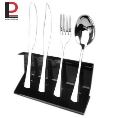 Giá đỡ acrylic trong suốt cho dao, nĩa, đũa - Kệ mica trưng bày bộ dụng cụ ăn, chỉ 69.000