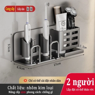 Giá Đỡ Bàn Chải Đánh Răng Điện Nhôm Không Đục Lỗ Đa Năng Tiện Dụng 10 Giá Đỡ Bàn Chải Đánh Răng Điện Nhôm Không Đục Lỗ Đa Năng Tiện Dụng 10