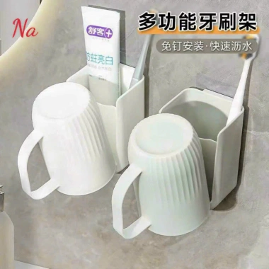 Giá Đỡ Bàn Chải Gắn Tường Nhựa Tiết Kiệm Không Gian - Freeship, Giá 28.600₫ 3